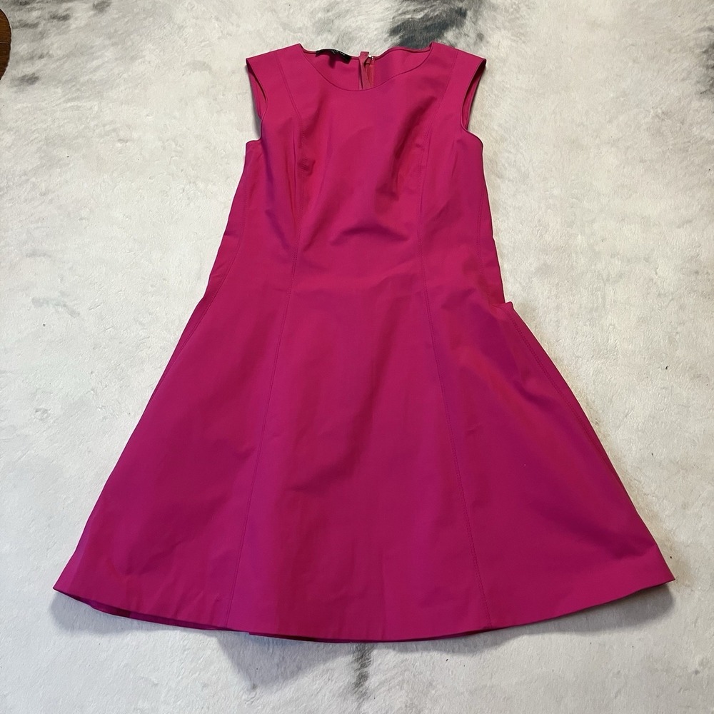 Lafayette 148 New York Dress Womens Size 4 Pink Fit Flare Office Stretch